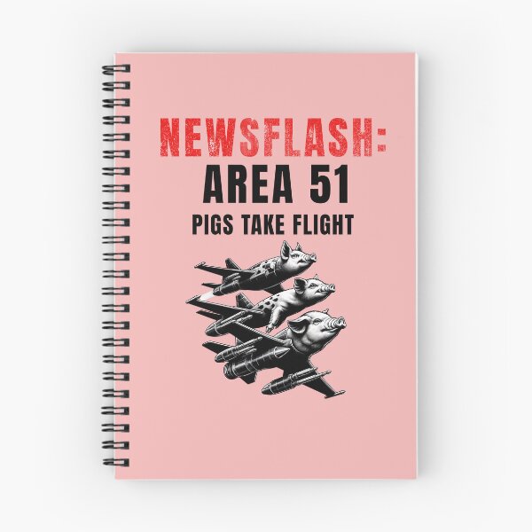 Item preview, Funny Area 51 Newsflash Shirt – Pigs Take Flight Alien UFO Conspiracy Tee For (LIGHT SHIRTS) designed and sold by ArtRoyal13.