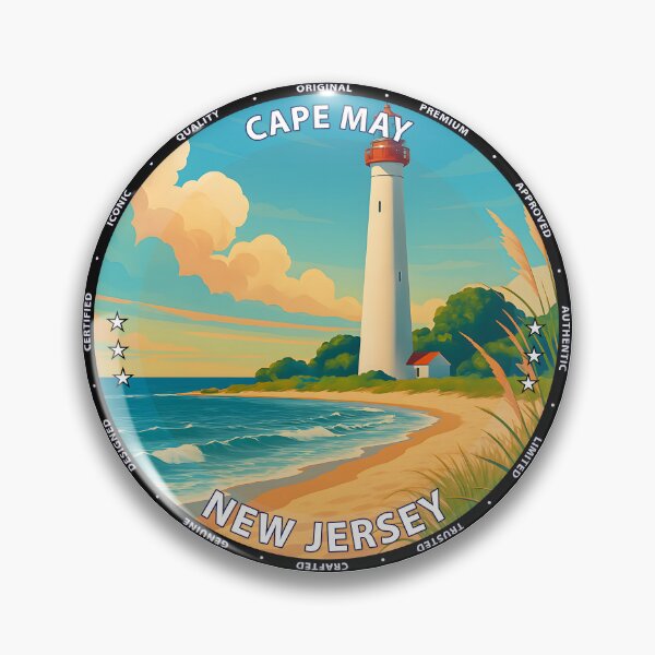 Item preview, Cape May New Jersey Vintage Travel Poster - Coastal Beach Art USA designed and sold by inkNext.