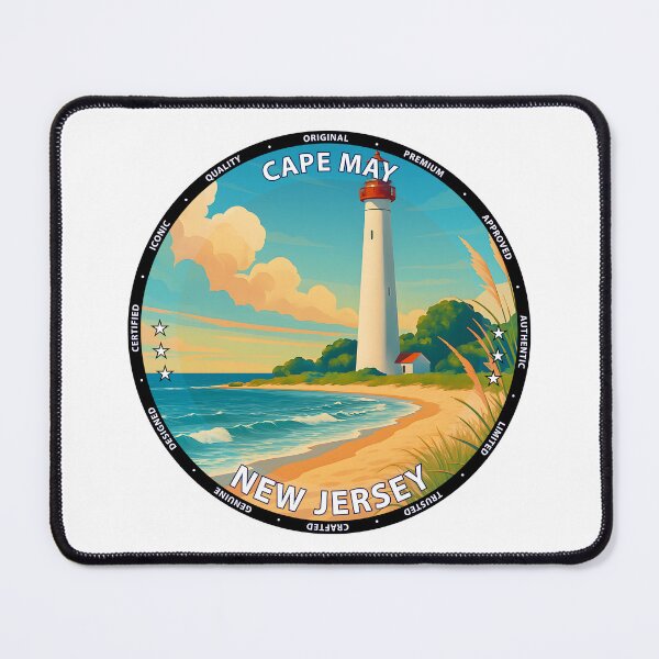 Item preview, Cape May New Jersey Vintage Travel Poster - Coastal Beach Art USA designed and sold by inkNext.
