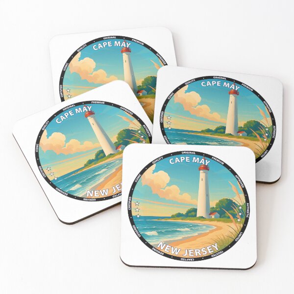 Item preview, Cape May New Jersey Vintage Travel Poster - Coastal Beach Art USA designed and sold by inkNext.