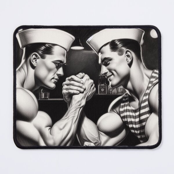 Item preview, 1950s Vintage Gay Sailor "After Midnight" San Francisco Tom of Finland Tribute Gay Pride Graphic Design designed and sold by ItsAKinkThing.