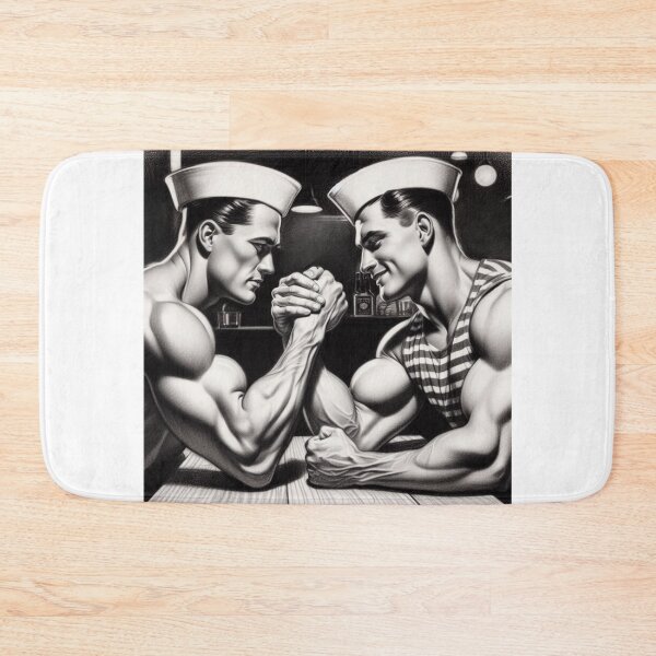 Item preview, 1950s Vintage Gay Sailor "After Midnight" San Francisco Tom of Finland Tribute Gay Pride Graphic Design designed and sold by ItsAKinkThing.