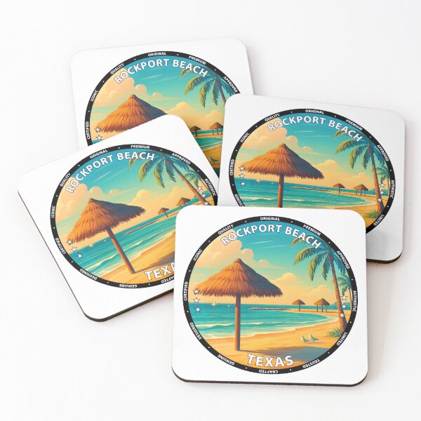 Item preview, Rockport Beach Texas Vintage Travel Poster - Coastal Wall Art & Stickers USA designed and sold by inkNext.