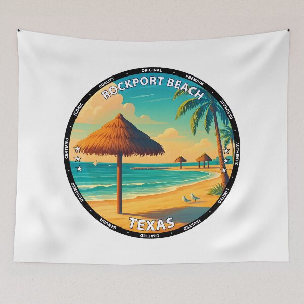 Item preview, Rockport Beach Texas Vintage Travel Poster - Coastal Wall Art & Stickers USA designed and sold by inkNext.