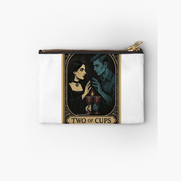 Item preview, Gothic Tarot Two of Cups – Dark Romance Illustration designed and sold by HealerMoonHuntressDesigns.