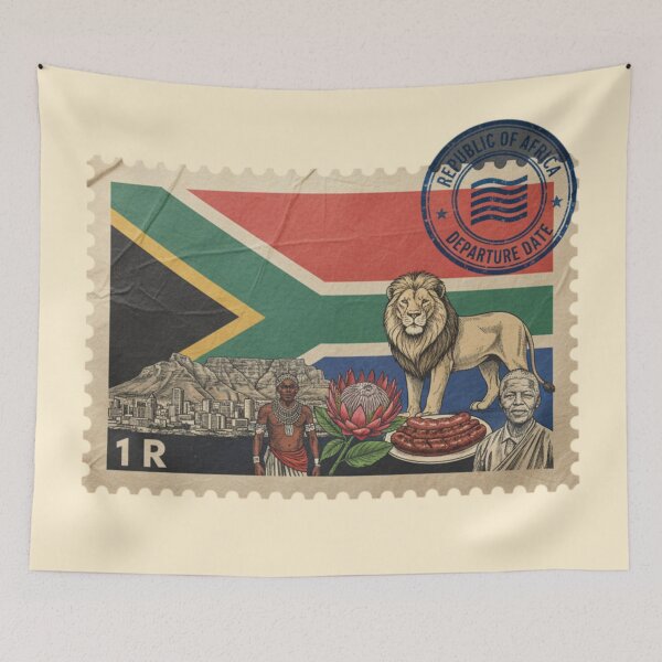 Item preview, Vintage Stamp Celebrating South African Culture designed and sold by KhAIa Reeve Art Studio.
