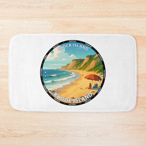 Item preview, Block Island Beaches Rhode Island Travel Poster - Coastal Wall Art USA designed and sold by inkNext.