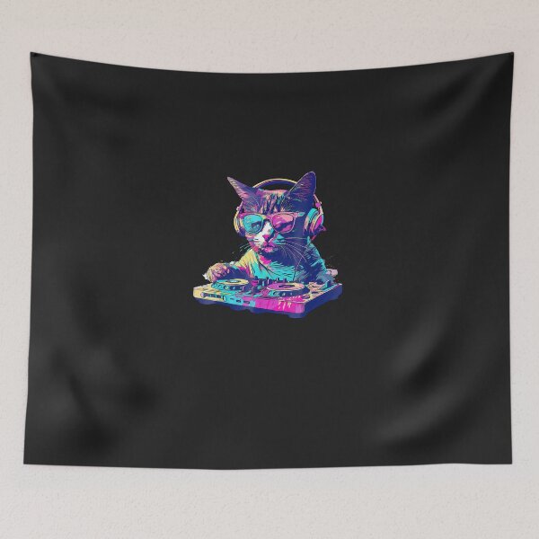 Item preview, Cartoon-Cat-Dj designed and sold by elleryngvodde.