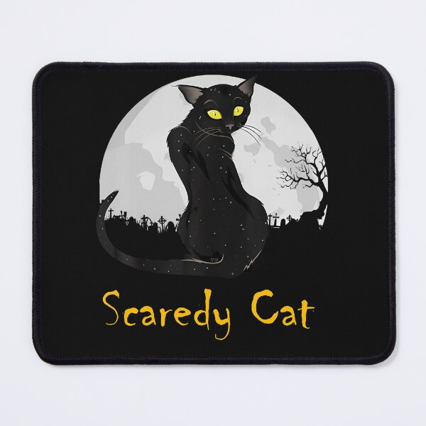 Item preview, Scaredy Cat - Halloween Black Cat With Full Moon (C) designed and sold by titusfacund.