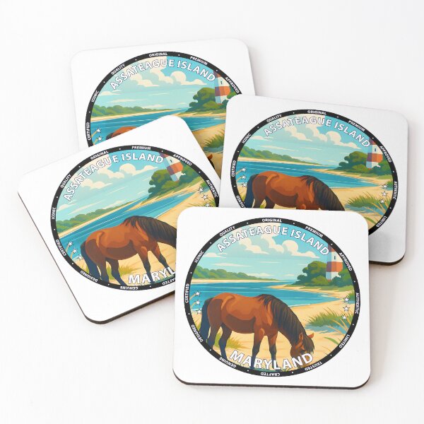 Item preview, Assateague Island Maryland Wild Horses - Coastal Travel USA designed and sold by inkNext.