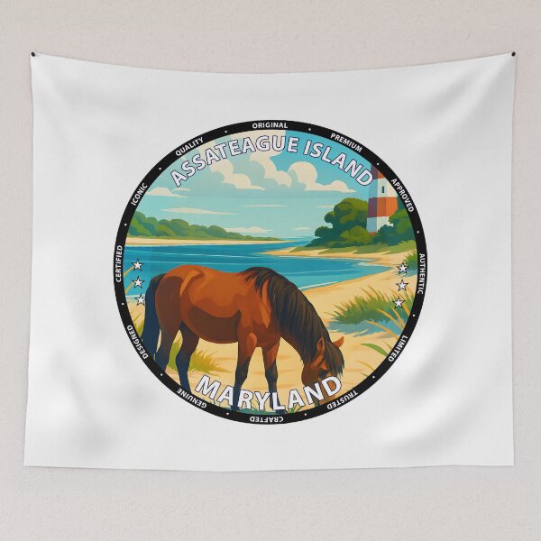 Item preview, Assateague Island Maryland Wild Horses - Coastal Travel USA designed and sold by inkNext.
