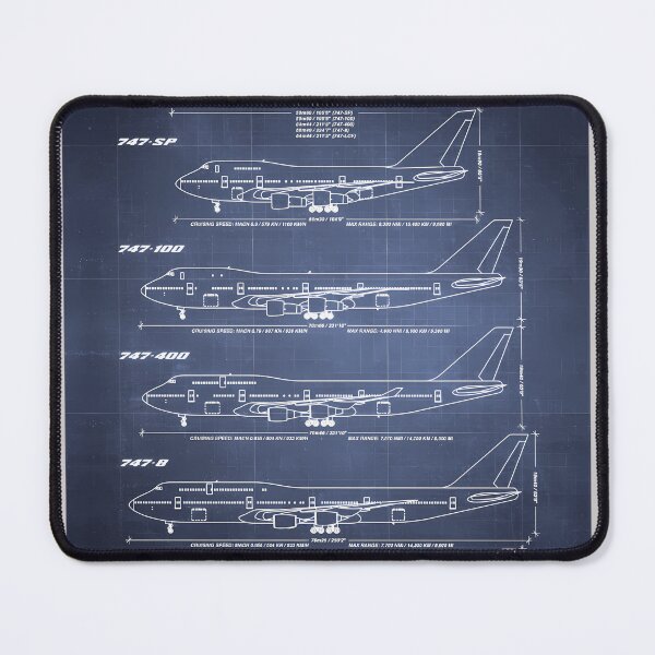 Item preview, Boeing-747-Family-Blueprint-(Dark-Blue) designed and sold by GabyBergmann.