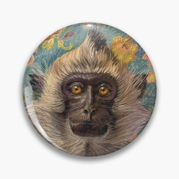 Item preview, monkey and flowers designed and sold by Hala217.