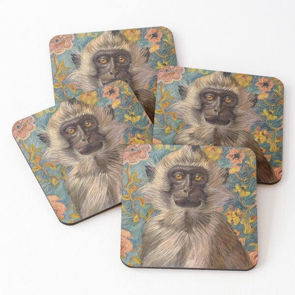 Item preview, monkey and flowers designed and sold by Hala217.