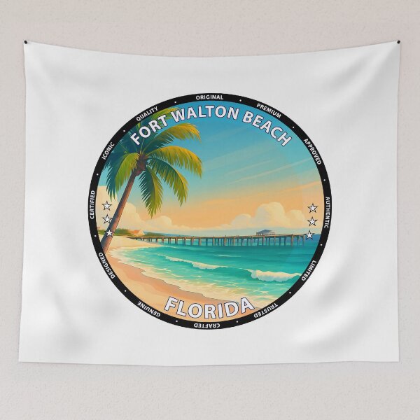 Item preview, Fort Walton Beach Florida - Emerald Coast Travel Poster USA designed and sold by inkNext.