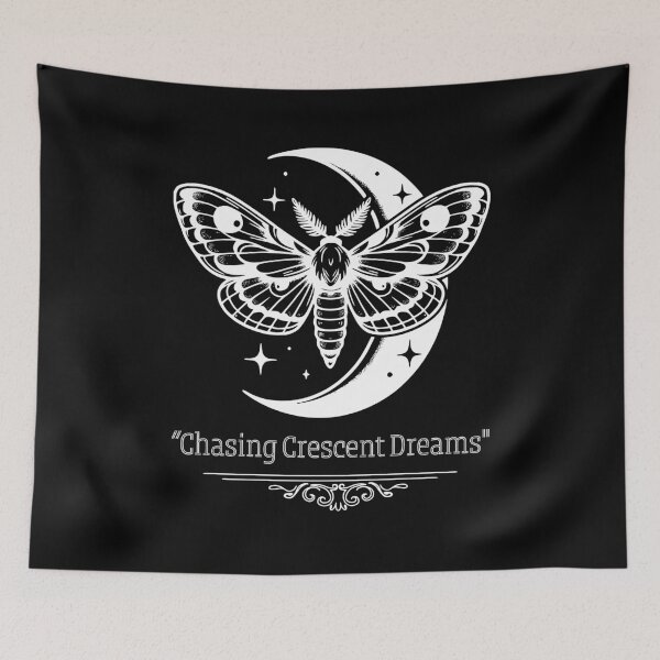 Item preview, Chasing Crescent Dreams Celestial Moth Design designed and sold by ShadeScapeArt.
