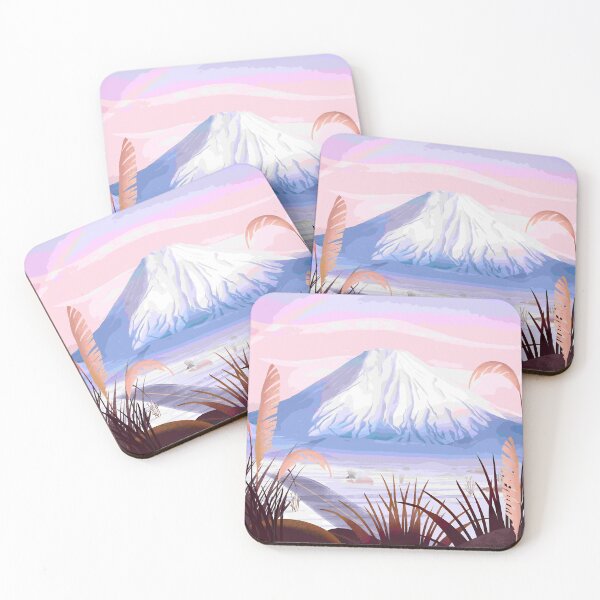 Item preview, Snowy Mountain under a Pink Sky designed and sold by Roundspace3789.