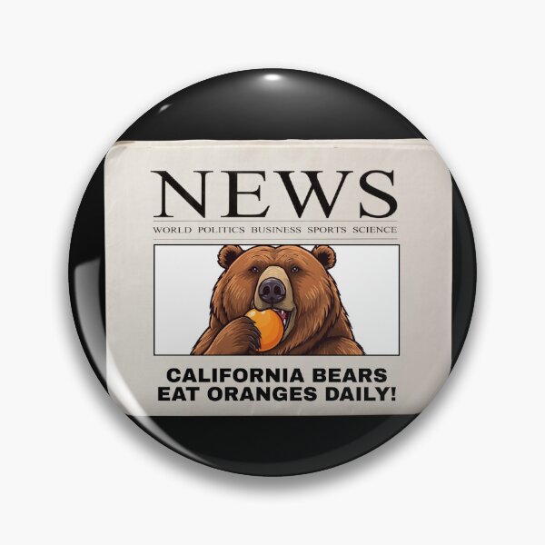 Item preview, California Bears Eat Oranges Daily designed and sold by LewpyG.