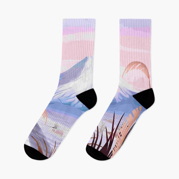 Item preview, Snowy Mountain under a Pink Sky designed and sold by Roundspace3789.