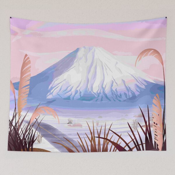 Item preview, Snowy Mountain under a Pink Sky designed and sold by Roundspace3789.
