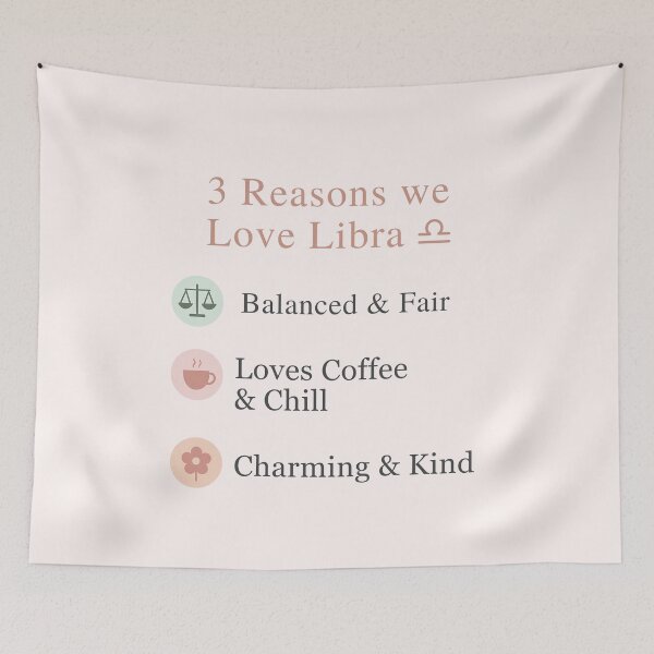 Item preview, 3 Reasons We Love Libra ♎ | Zodiac Design & Astrology Gift designed and sold by RoraLily.