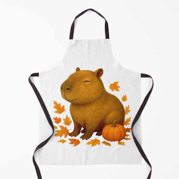 Item preview, Autumn with a cute capybara designed and sold by FunnyPrintscz.