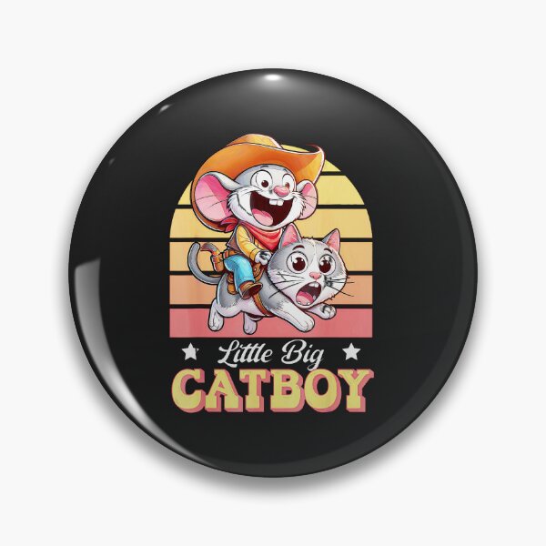 Item preview, Cartoon-Cowboy-Mouse-Riding-On-Cat---Little-Big-Catboy designed and sold by elleryngvodde.