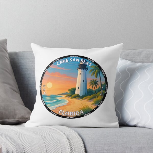 Item preview, Cape San Blas Florida - Scenic Gulf Coast Beach Illustration USA designed and sold by inkNext.