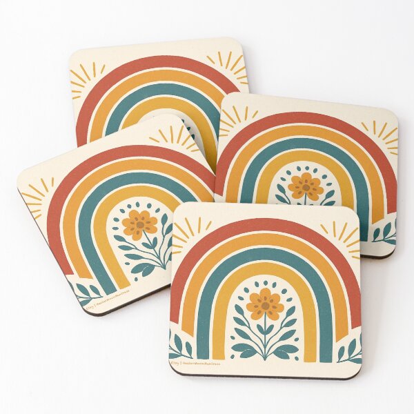 Item preview, Eclectic Rainbow Folk Art | Retro Boho LGBTQIA+ Pride Illustration designed and sold by HealerMoonHuntressDesigns.