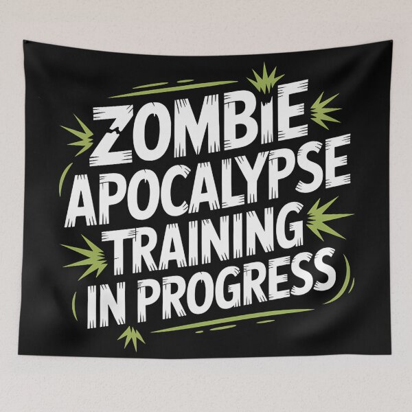 Item preview, Zombie Apocalypse Training | Funny Halloween Workout designed and sold by Haji  Kamora.