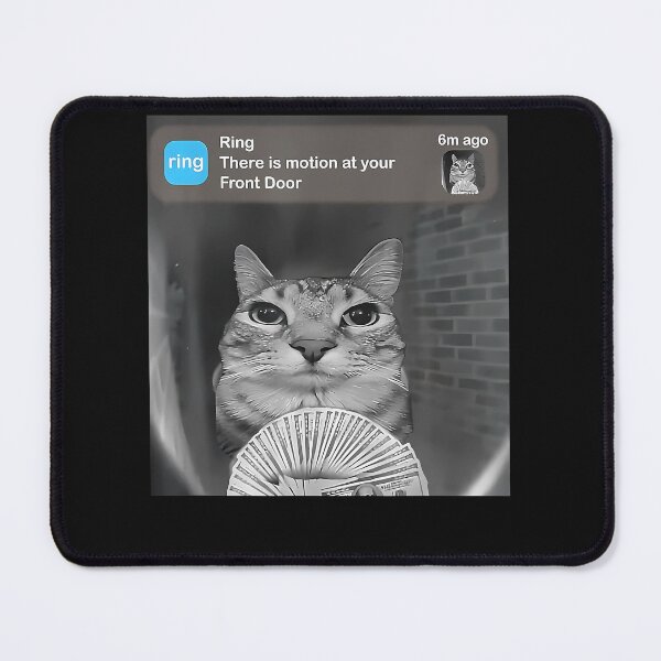 Item preview, Funny Cat Meme Money Doorbell Joke designed and sold by titusfacund.