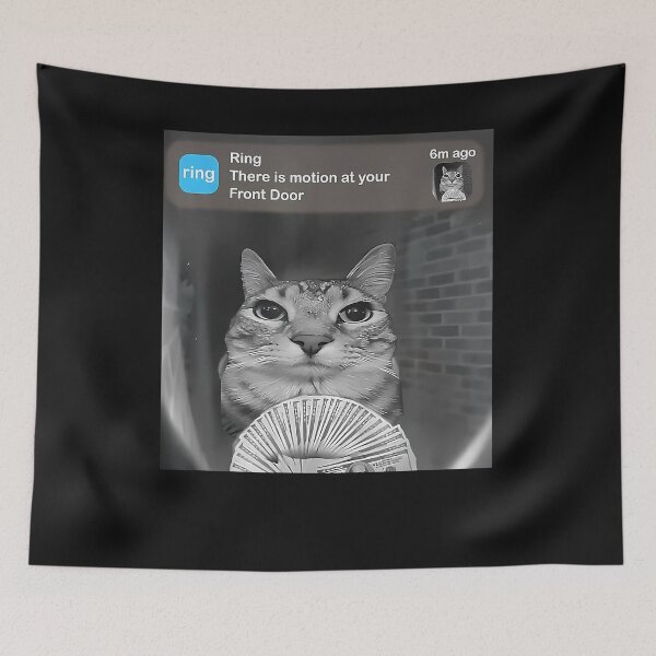 Item preview, Funny Cat Meme Money Doorbell Joke designed and sold by titusfacund.
