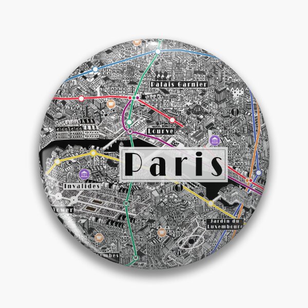 Item preview, Paris France metro subway map drawing designed and sold by oliver polanski.