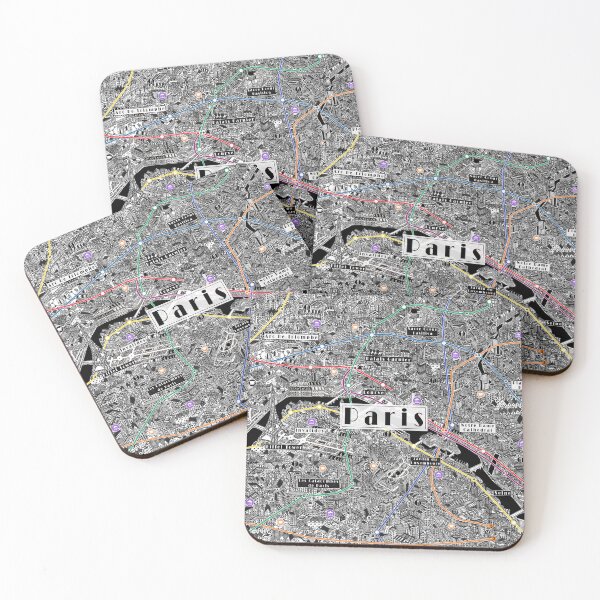 Item preview, Paris France metro subway map drawing designed and sold by oliver polanski.