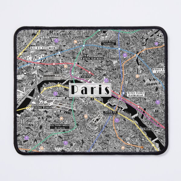 Item preview, Paris France metro subway map drawing designed and sold by oliver polanski.