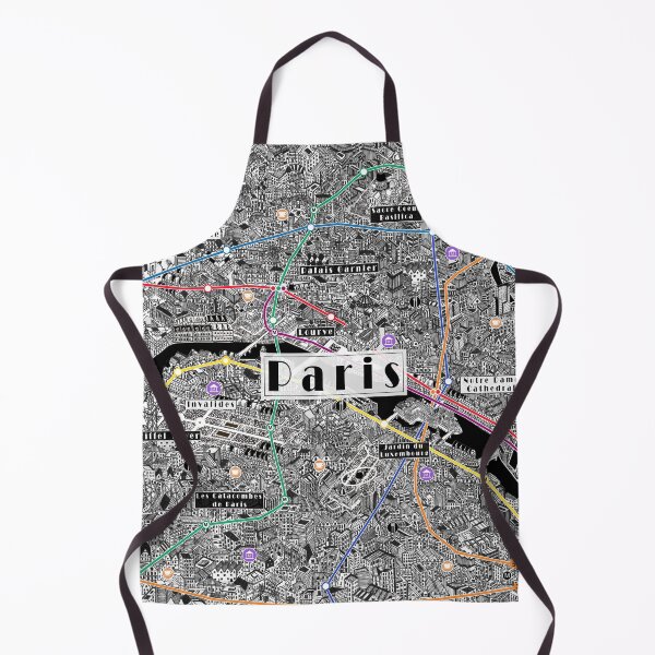 Item preview, Paris France metro subway map drawing designed and sold by oliver polanski.