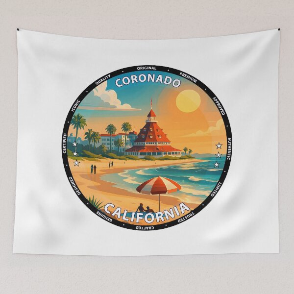 Item preview, Coronado Central Beach - California Coastal Summer Scene USA designed and sold by inkNext.