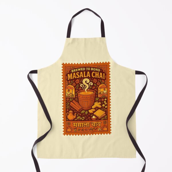 Item preview, Masala Chai Poster- Brewed to Bond  | Vintage Stamp-Style Indian Tea Art | Chai Lover Art designed and sold by The Uphaar Store.