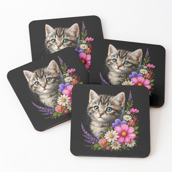 Item preview, Cat Flower Cute Floral Kitten designed and sold by titusfacund.