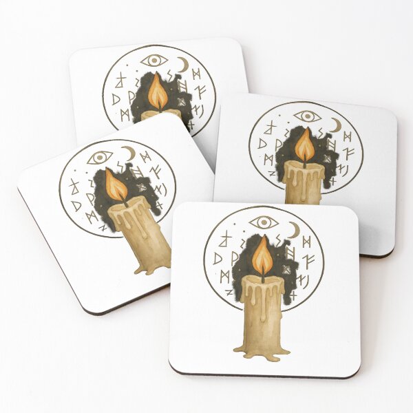 Item preview, Mystical Candle Watercolor Illustration – Dark Academia Aesthetic designed and sold by AMAOZ.