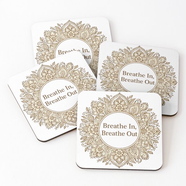 Item preview, Breathe In Breathe Out – Mehndi Mandala Motivational Design designed and sold by KawaiiOrbit.