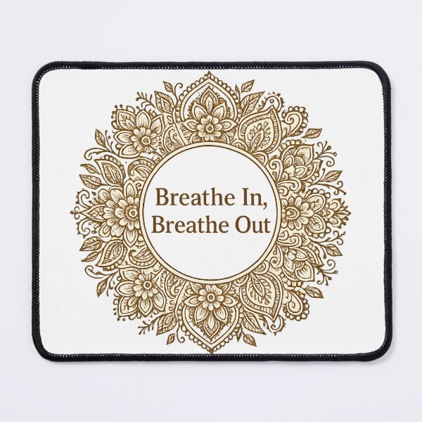 Item preview, Breathe In Breathe Out – Mehndi Mandala Motivational Design designed and sold by KawaiiOrbit.