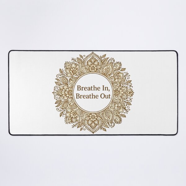 Item preview, Breathe In Breathe Out – Mehndi Mandala Motivational Design designed and sold by KawaiiOrbit.