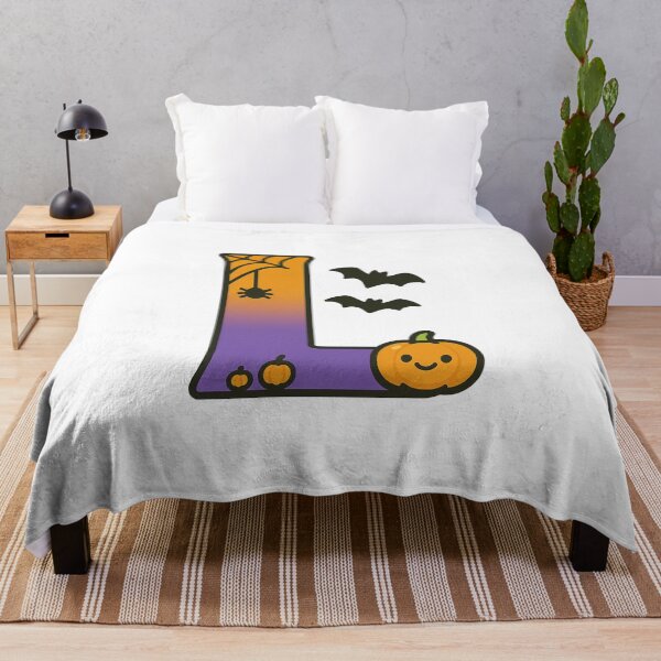 Item preview, Halloween Letter L – Cute Kawaii Cartoon with Spooky Details designed and sold by PrintCreations9.