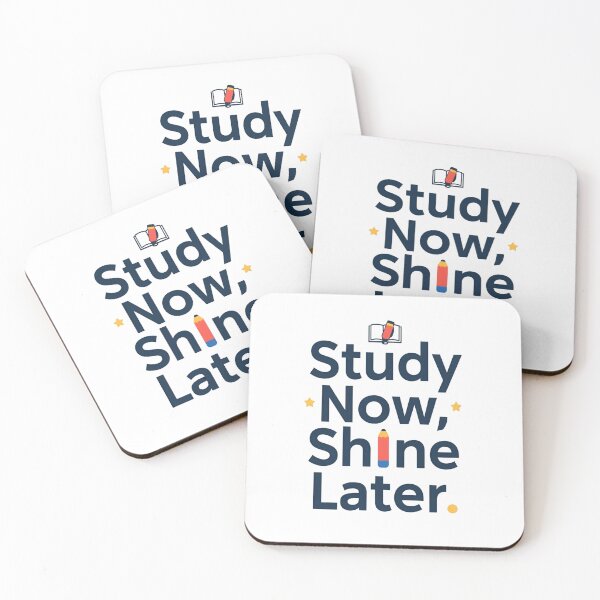 Item preview, Study Now, Shine Later – Motivational Back to School Design designed and sold by Pixel--Threads.