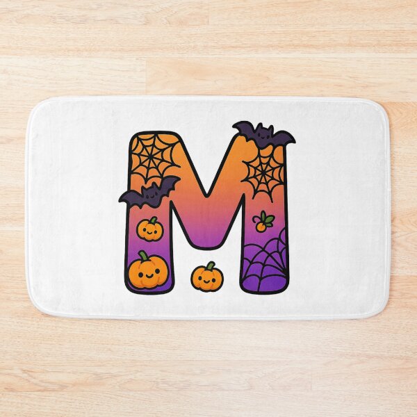 Item preview, Halloween Letter M – Cute Kawaii Cartoon with Spooky Details designed and sold by PrintCreations9.