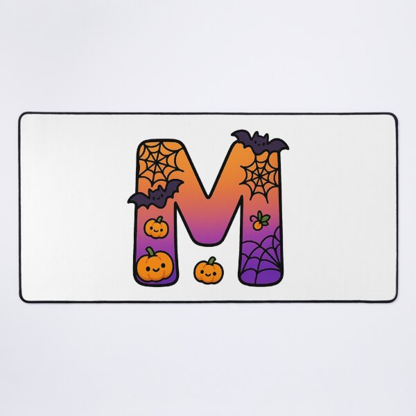 Item preview, Halloween Letter M – Cute Kawaii Cartoon with Spooky Details designed and sold by PrintCreations9.