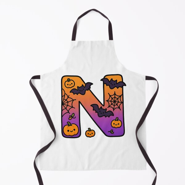 Item preview, Halloween Letter N – Cute Kawaii Cartoon with Spooky Details designed and sold by PrintCreations9.