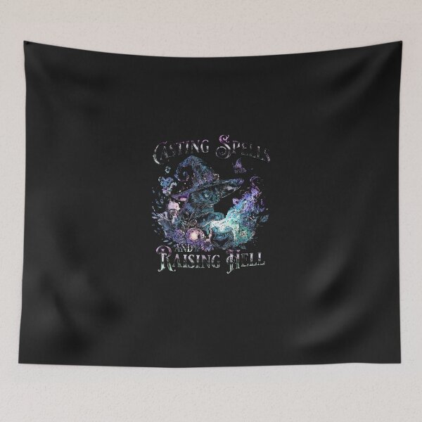 Item preview, Casting-Spells-And-Raising-Hell-Black-Cat-Witch-Spooky designed and sold by houfwopa.