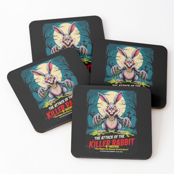 Item preview, Attack of the Killer Rabbit Horror – 1950s B-Movie Poster Parody designed and sold by paulo silveira.
